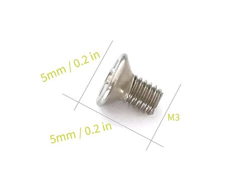 PC Computer Case Hard Disk Drive Screws 2.5" HDD 100-Piece, M3x5mm, Cross Recessed Screw, Flat and Countersunk Head, Silver in Saudi Arabia