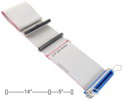 CablesOnline, 19-inches CN50 50-Pin Female to 2X IDC50 50-Pin Female Ribbon Cable, FS-50C16F in Saudi Arabia