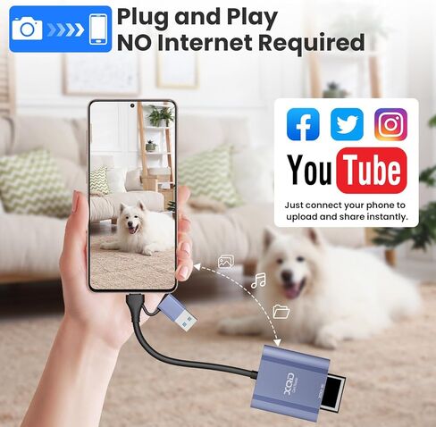 XQD Card Reader - Aluminum 2 in 1 XQD/SD Memory Card Adapter for iPhone 17/16/15 Windows Mac OS Android, 5Gpbs USB 3.0 XQD Reader Support Sony G/M Series, Lexar 2933x/1400x USB Mark XQD Card in Saudi Arabia