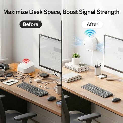 حامل تثبيت على الحائط لنظام eero 6 وeero 6+ Router Mesh WiFi - حامل حائط معدني لحامل الحائط eero 6 Plus/eero 6، حامل موفر للمساحة لحامل موسع eero 6 مع تصميم مفتوح مزود بفتحات تهوية in Saudi Arabia
