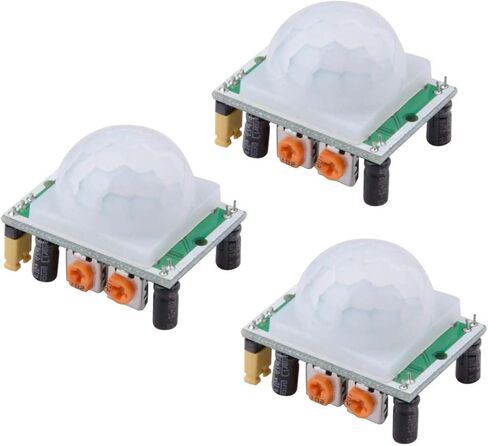 KEAcvise 3 قطع وحدة استشعار الحركة PIR HC-SR501، كاشف الأشعة تحت الحمراء لجسم الإنسان لـ Arduino وRaspberry Pi، 4.5-20V DC in Saudi Arabia
