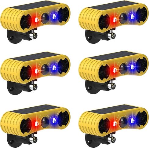 Solar Outdoor Motion Sensor Alarm - Motion Sensor Dog Barking with 130dB Noise Maker Strobe Light Dog Barking Alarm for Homes - Holiday Homes - Farms (1 Pack) in Saudi Arabia