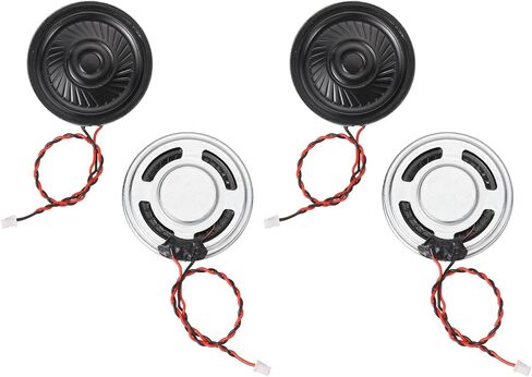 MECCANIXITY Metal Shell Round Internal Magnetic Speakers 1.25mm 36mm Diameter 0.5 W 8 Ohm Iron Shell Small Speakers for Loud Micro Speaker Replacement DVD Multimedia DIY Projects Pack of 4 in Saudi Arabia