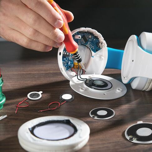 MECCANIXITY Metal Shell Round Internal Magnetic Speakers 1.25mm 36mm Diameter 0.5 W 8 Ohm Iron Shell Small Speakers for Loud Micro Speaker Replacement DVD Multimedia DIY Projects Pack of 4 in Saudi Arabia