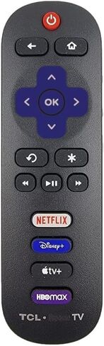 جهاز تحكم عن بعد بديل OEM متوافق مع جميع أجهزة تلفزيون TCL Roku الذكية (يعمل فقط مع تلفزيون TCL Roku، وليس لـ Roku Stick وRoku Box) (Netflix، Disney Plus، Apple TV+، HBO Max) in Saudi Arabia