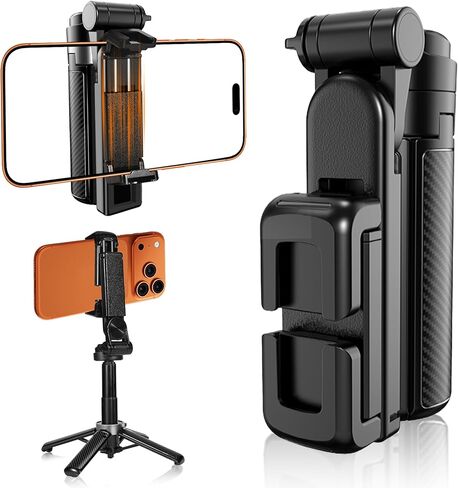 Tripod for iPhone, 3-in-1 Magnetic Pocket Selfie Stick Tripod with Remote, 360° Rotation Portable Cell Phone Tripod Stand, Extendable Mini Tripod for iPhone Magsafe (Magnetic Mount) in Saudi Arabia