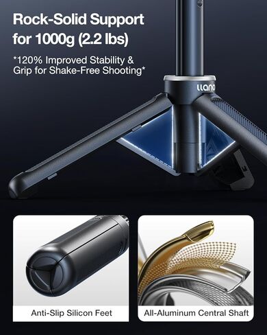 llano 16"/40cm Action Camera Tripod for DJI Osmo Pocket 4/3, Insta360 X5 X4 X3, Gopro Hero13/12, Extendable Mini Tripod with 1/4'' Screw, Small Selfie Stick for Sony, Canon, 360° Ball Head, Black in Saudi Arabia