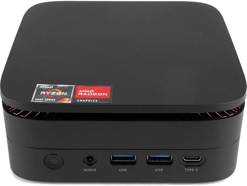 Kamriu Hyper H1 Ryzen 7 6800H, 32GB LPDDR5 RAM, 1TB SSD, Windows 11 Pro Mini Gaming & Workstation PC w/Triple 4K @60Hz Display via HDMI/Displayport/USB-C & Internal WiFi 6 & 2.5Gb RJ45 (by_KAMRUI) in Saudi Arabia
