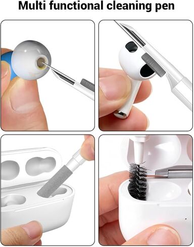 مجموعة تنظيف إلكترونية 20 في 1 للوحة المفاتيح iPhone AirPods MacBook iPad، بخاخ تنظيف وفرشاة لأجهزة الكمبيوتر المحمول والكمبيوتر اللوحي، أداة تنظيف الأجهزة الرقمية متعددة الأغراض in Kuwait