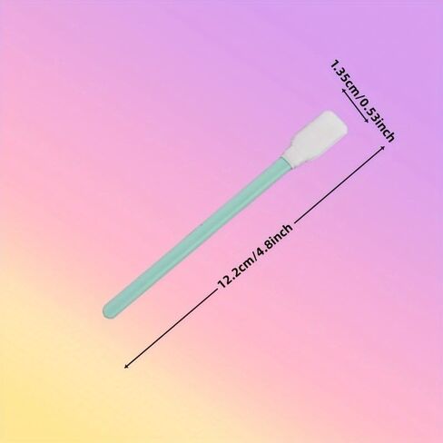 50pc 5.1" Square Rectangle Foam Cleaning Swab Sticks, Lint Free for Solvent Format Inkjet Printer, Roland, Optical Equipment, Printhead Maintenance & Electronics Detailing in Saudi Arabia