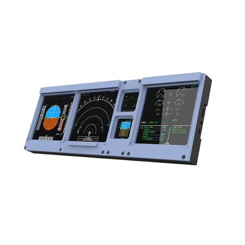 لوحة أجهزة الطيران Toyvanta Hoowalt D106 مقاس 12.6 بوصة، شاشة عرض شريطية 1920x515 لـ MSFS 2020/2024، شاشة PFD ND ECAM الكل في واحد، ترس قمرة القيادة المنزلي HDMI فائق النحافة (مبيت PLA) in Kuwait