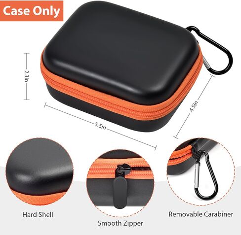 حافظة صلبة متوافقة مع جهاز Garmin inReach Mini 3 Plus Rugged Global Satellite Communicator، منظم حماية مع فتحة إسفنجية للمشي لمسافات طويلة والتخييم والعتاد - حافظة فقط (أسود) in Saudi Arabia