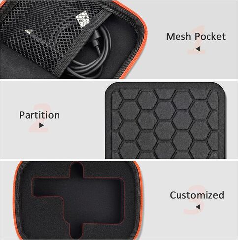 حافظة صلبة متوافقة مع جهاز Garmin inReach Mini 3 Plus Rugged Global Satellite Communicator، منظم حماية مع فتحة إسفنجية للمشي لمسافات طويلة والتخييم والعتاد - حافظة فقط (أسود) in Saudi Arabia