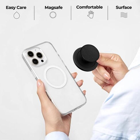 مقبض هاتف محمول مغناطيسي أسود قابل للطي متوافق مع Magsafe، حامل الهاتف الخلوي للهواتف الذكية والكمبيوتر اللوحي iPhone in Kuwait
