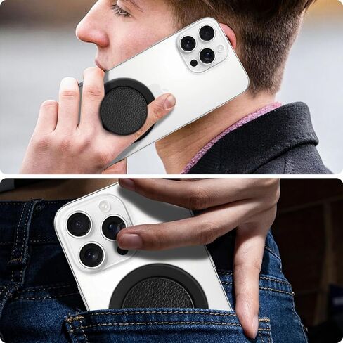 مقبض هاتف محمول مغناطيسي أسود قابل للطي متوافق مع Magsafe، حامل الهاتف الخلوي للهواتف الذكية والكمبيوتر اللوحي iPhone in Kuwait
