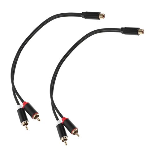 INOOMP 2pcs 0. Gold-Plated RCA Y Shaped Audio Splitter Cable 1 Female to 2 Male Car Speaker Wire Adapter for Car Sound System Amplifier Installation in Saudi Arabia