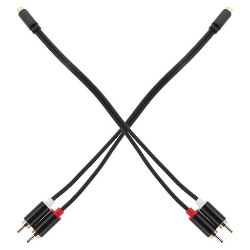 CALLARON 2pcs 0. Gold-Plated Female to Dual Male RCA Audio Splitter Cable for Car Speaker Adapter Extension, Y-Shaped Aux Audio Wire Compatible with Car Stereo Amplifier Systems in Saudi Arabia