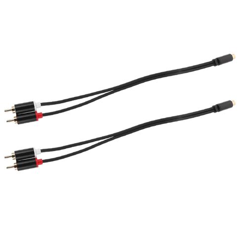 Ipetboom 2pcs 0. Gold-Plated RCA Female to Dual Male Y Splitter Audio Cable for Car Installation, Dual Channel Stereo Signal Extension Cord Compatible with Car Audio Systems in Saudi Arabia