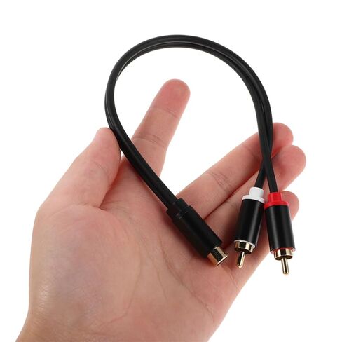 Ipetboom 2pcs 0. Gold-Plated RCA Female to Dual Male Y Splitter Audio Cable for Car Installation, Dual Channel Stereo Signal Extension Cord Compatible with Car Audio Systems in Saudi Arabia