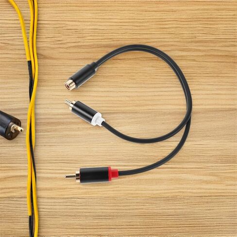 Ipetboom 2pcs 0. Gold-Plated RCA Female to Dual Male Y Splitter Audio Cable for Car Installation, Dual Channel Stereo Signal Extension Cord Compatible with Car Audio Systems in Saudi Arabia