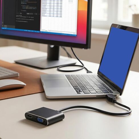 USB 3.0 to HDMI VGA Adapter, 1920 * 1080P 60HZ Full HD Display Video Converter, Support Dual Monitors, for 7, 8, 8.1, 10, OS X in Saudi Arabia