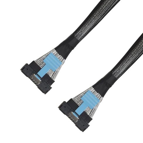 كابل PCIe 5.0 MCIO 148-Pin (ذكر إلى ذكر)، اتصال عالي السرعة Gen 5 32GT/s لمركز بيانات المؤسسة والتوجيه المتقدم، 1.6 قدم (50 سم) in Kuwait