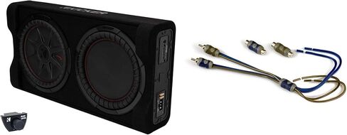 KICKER 51PTRTP12 - TRTP مقاس 12 بوصة بقدرة 500 وات مزود بمضخم صوت محمّل مع محول إخراج خط KISL - حل جهير الشاحنة الرفيع المدمج in Saudi Arabia