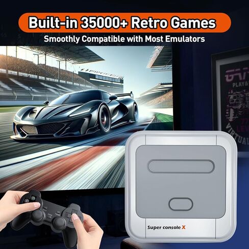 Kinhank Super Console X Retro Game Console Built in 35,000+ Games,Video game console with 2 Gamepads,5 Players,LAN/WiFi,Emulator Console Compatible with classic Emulators in Saudi Arabia