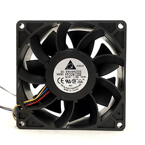 Delta 12V 90mm Fan, 12V 1.50A 90x90x38mm Cooling Fan for Desktop, Graphic Cards, Gaming Console, Receiver, Projector in Saudi Arabia