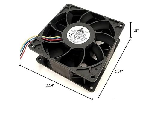 Delta 12V 90mm Fan, 12V 1.50A 90x90x38mm Cooling Fan for Desktop, Graphic Cards, Gaming Console, Receiver, Projector in Saudi Arabia
