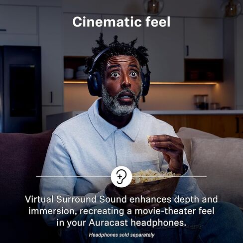 جهاز إرسال تلفزيون Sennheiser BTA1 لسماعات الرأس اللاسلكية Bluetooth Auracast - صوت محيطي افتراضي مدمج وأوضاع وضوح الكلام، HDMI، اتصالات بصرية، تناظرية، نطاق لاسلكي يصل إلى 50 مترًا in Saudi Arabia
