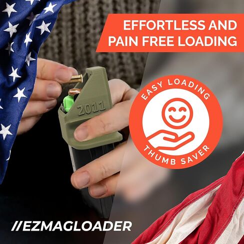 EZMAGLOADER Magazine Loader for 2011 Magazines - *Please See Description for Compatibility - Easy Pain Free Loading - Comfortable Grip - Speed Loader Accessories - Large Flanges for Thumb Relief in Saudi Arabia