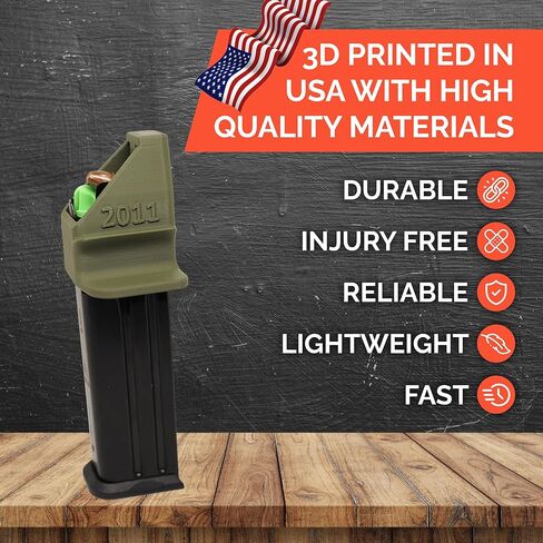 EZMAGLOADER Magazine Loader for 2011 Magazines - *Please See Description for Compatibility - Easy Pain Free Loading - Comfortable Grip - Speed Loader Accessories - Large Flanges for Thumb Relief in Saudi Arabia