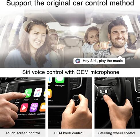محول Carplay اللاسلكي لـ Apple ، Adapter Bluetooth CarPlay تحويل المصنع السلكي إلى carplay اللاسلكية ، والاتصال التلقائي ، والتوصيل والتشغيل ، متوافق مع iPhone 6 وما فوق ، iOS 10 وما فوق in Saudi Arabia