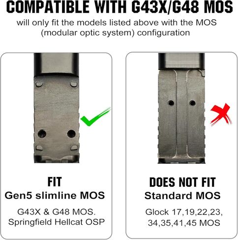 ohhunt Titanium Adapter Plate Compatible with Hellcat OSP Holosun 407K/507K, Mounting Plate for Glock 43X/48 MOS in Saudi Arabia