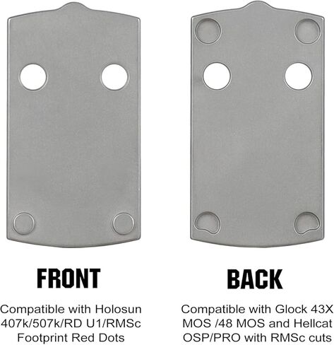 ohhunt Titanium Adapter Plate Compatible with Hellcat OSP Holosun 407K/507K, Mounting Plate for Glock 43X/48 MOS in Saudi Arabia