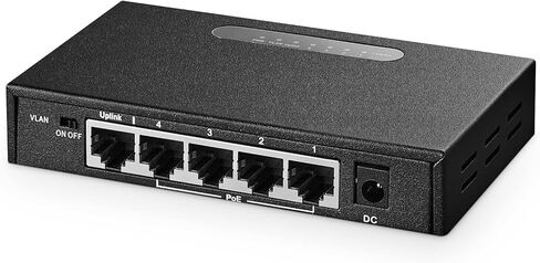 محول 10 منافذ جيجابت POE، 8 POE+ 1000 ميجابت في الثانية، 2 جيجابت Uplink، IEEE802.3af/at، مصدر طاقة داخلي 120 وات، حافظة معدنية غير مُدارة للتوصيل والتشغيل، مفتاح Binardat in Kuwait