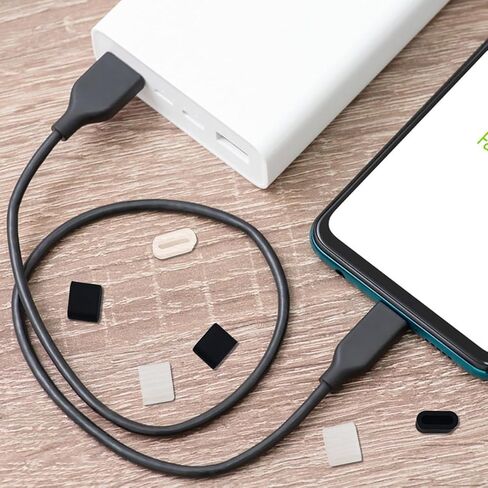 30 Pcs USB C Dust Caps Port Anti Dust Plug Set, 2 Colors 20 Pcs Silicone Type-C Male Port Cover + 10 Cleaner Tools KitAnti Dust Charging Port Cover Protectors for USB-C Charging Male Port, Black/Clear in Saudi Arabia