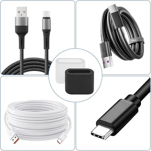 30 Pcs USB C Dust Caps Port Anti Dust Plug Set, 2 Colors 20 Pcs Silicone Type-C Male Port Cover + 10 Cleaner Tools KitAnti Dust Charging Port Cover Protectors for USB-C Charging Male Port, Black/Clear in Saudi Arabia