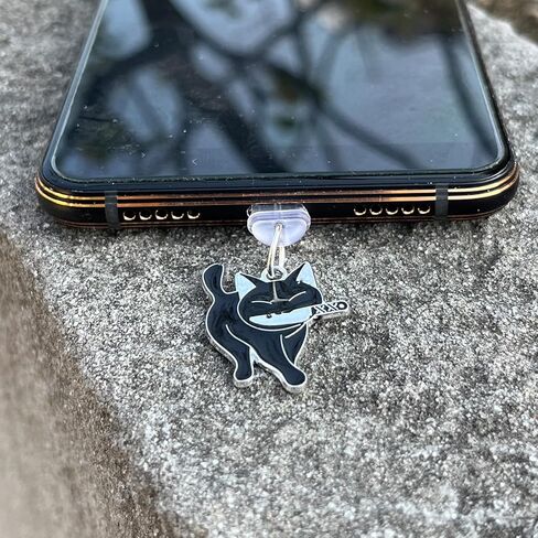Cat USB C Dust Plug, Type C Port Cover Charm, Charging Port Protector Cap for All USB C Devices in Saudi Arabia