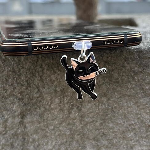 Cat USB C Dust Plug, Type C Port Cover Charm, Charging Port Protector Cap for All USB C Devices in Saudi Arabia