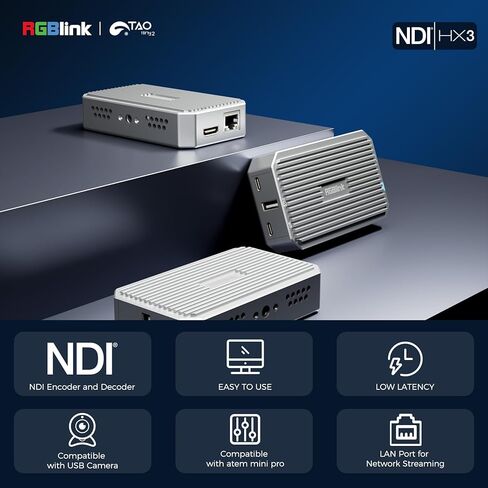 محول ومحول RGBlink UVC إلى HDMI لكاميرات الويب UVC، ومحول UVC إلى NDI للبث المباشر، متوافق مع محولات Atem Mini وكاميرات الويب OBSBOT، TAO1 Tiny 2 in Kuwait