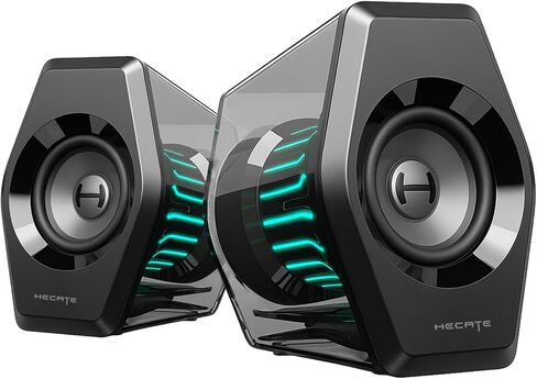 Edifier G2000 Pro 64W Desktop 2.0 سماعات ألعاب الكمبيوتر للكمبيوتر المحمول Mac مكبر صوت بلوتوث USB 3.5 مم مدخل AUX أضواء RGB مكبرات صوت الوسائط المتعددة أسود (متجدد) in Saudi Arabia