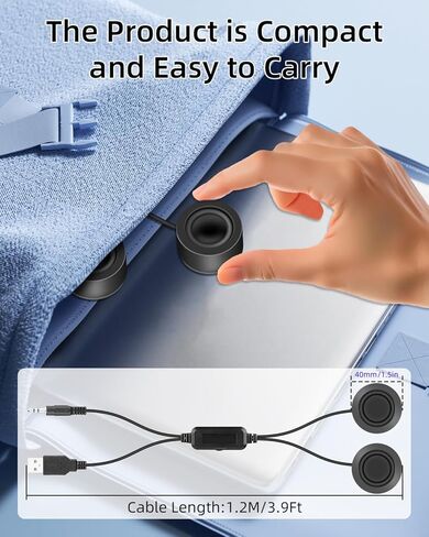 سماعات كمبيوتر صغيرة تعمل بمنفذ USB، مكبرات صوت سلكية صغيرة لسطح المكتب بقدرة 6 وات مع مدخل Aux 3.5 مم وتحكم في مستوى الصوت، توصيل وتشغيل سماعات الكمبيوتر لشاشة الكمبيوتر المحمول، هاتف MP3 (1.3M/4.3FT) in Saudi Arabia