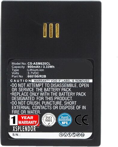 بطارية بديلة XPS لـ Ascm i62 وi62 Messenger وi62 Protector وi62 Talker وD62 و9D62Siemens Openstage WL3 وغيرها PN 5530000102 660190/R2B RB-D62-L in Saudi Arabia