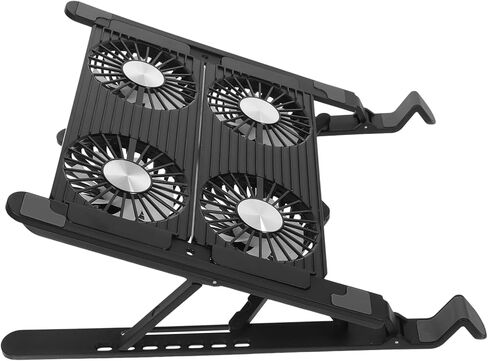 Uonlytech 1Set Adjustable Laptop Cooling Stand with Skid Design USB Interface Ergonomic Angle for All Laptops Ultrabook Gaming Versatile Notebook Cooler Pad for Extended Use in Saudi Arabia