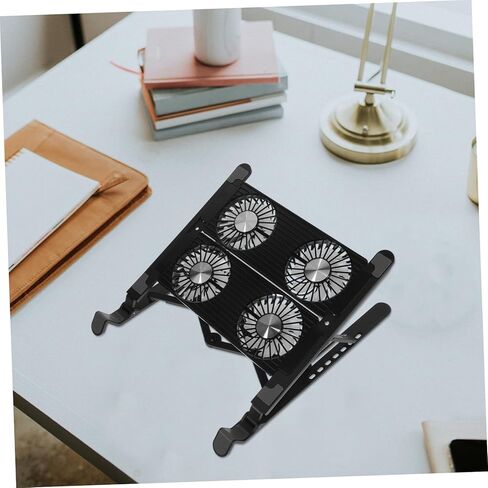 Uonlytech 1Set Adjustable Laptop Cooling Stand with Skid Design USB Interface Ergonomic Angle for All Laptops Ultrabook Gaming Versatile Notebook Cooler Pad for Extended Use in Saudi Arabia