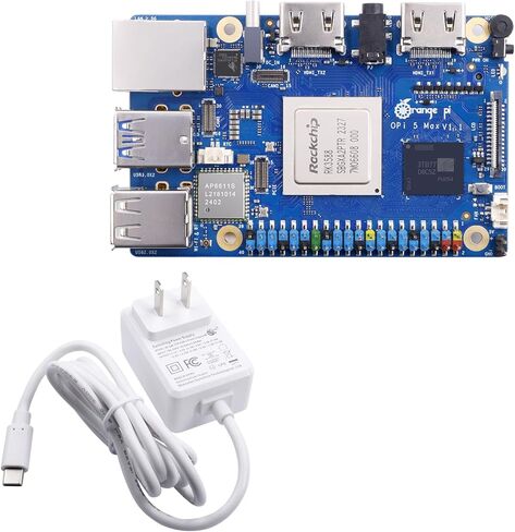 لوحة تطوير Orange Pi 5 Max 8GB RAM LPDDR5 Rockchip RK3588، فك تشفير فيديو 8K تردد 2.4 جيجا هرتز M.2 PCIE 2.5G LAN Wi-Fi 6E+BT 5.3/BLE Orange Pi 5 MAX كمبيوتر لوحي واحد in Saudi Arabia