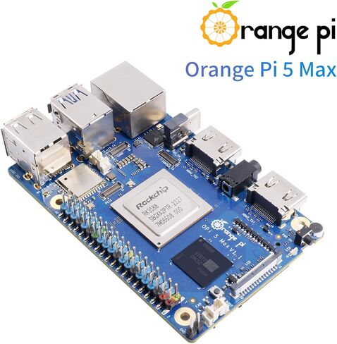 لوحة تطوير Orange Pi 5 Max 8GB RAM LPDDR5 Rockchip RK3588، فك تشفير فيديو 8K تردد 2.4 جيجا هرتز M.2 PCIE 2.5G LAN Wi-Fi 6E+BT 5.3/BLE Orange Pi 5 MAX كمبيوتر لوحي واحد in Saudi Arabia