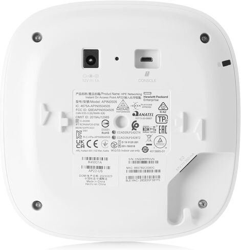 نقطة وصول HP Aruba Networking Instant On Access Point AP22 WiFi 6 نقطة وصول لاسلكية داخلية | دعم شبكي طويل المدى وآمن وذكي | مصدر الطاقة غير متضمن| الموديل الأمريكي (R4W01A) in Saudi Arabia